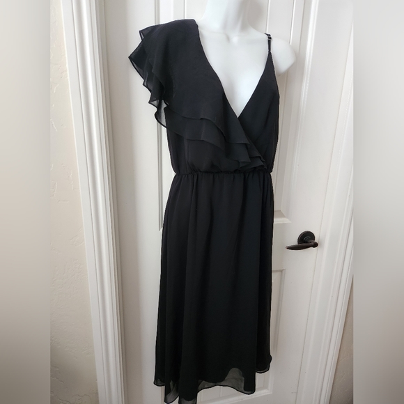 Ali & Jay Women One Sleeve Midi Dress Black/Cloud Lined Medium PROM | EVENT - Picture 6 of 11